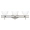 Besa Lighting Brella Vanity, Chalk, Satin Nickel Finish, 3x5W LED 3SW-4679KR-LED-SN - alternate 1